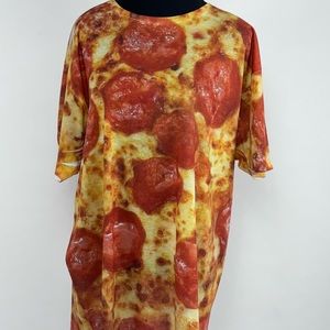 Attention Pizza Fans - Fun Pizza T-Shirt - American Apparel- XLG